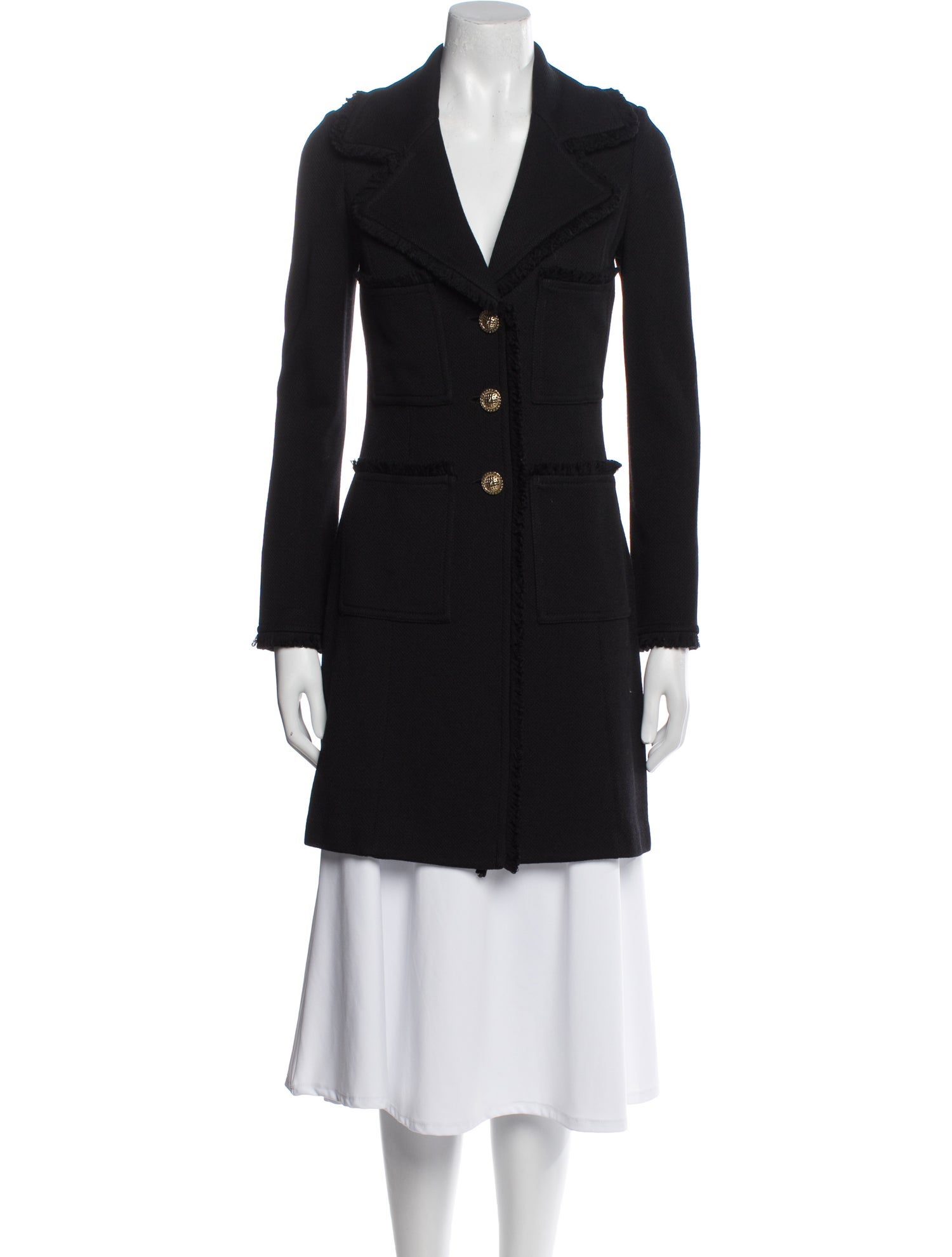 St. John Caviar Wool Peacoat