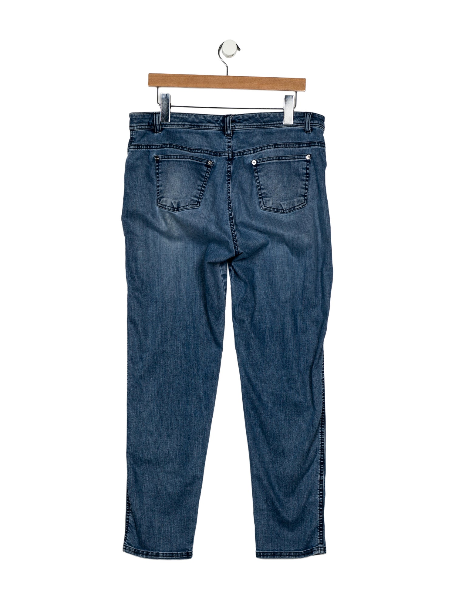 St. John Caviar Mid-Rise Straight Leg Jeans