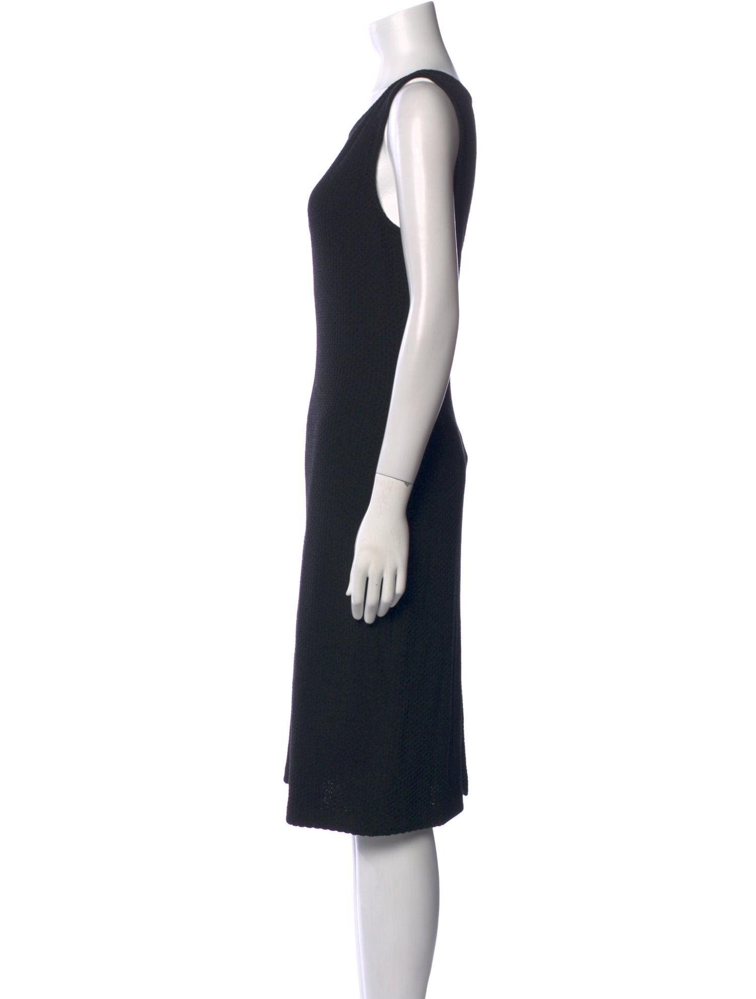 St. John Caviar Wool Knee-Length Dress