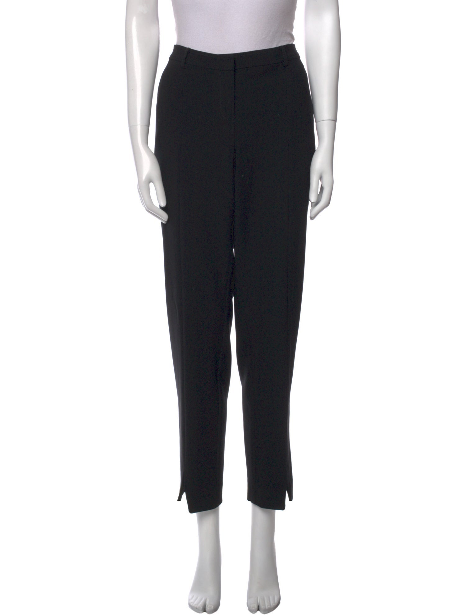 St. John Caviar Wool Straight Leg Pants