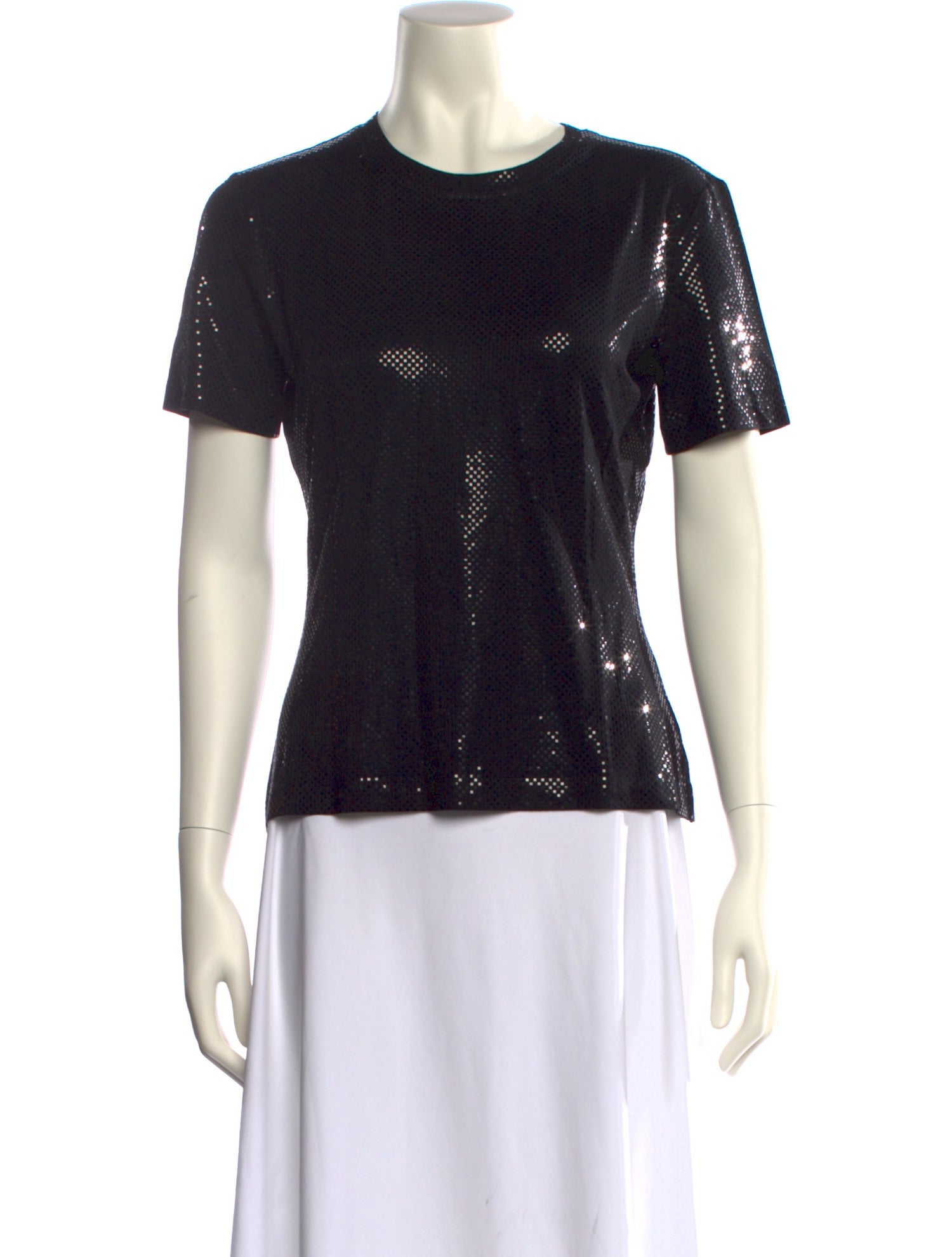 St. John Caviar Crew Neck Short Sleeve T-Shirt