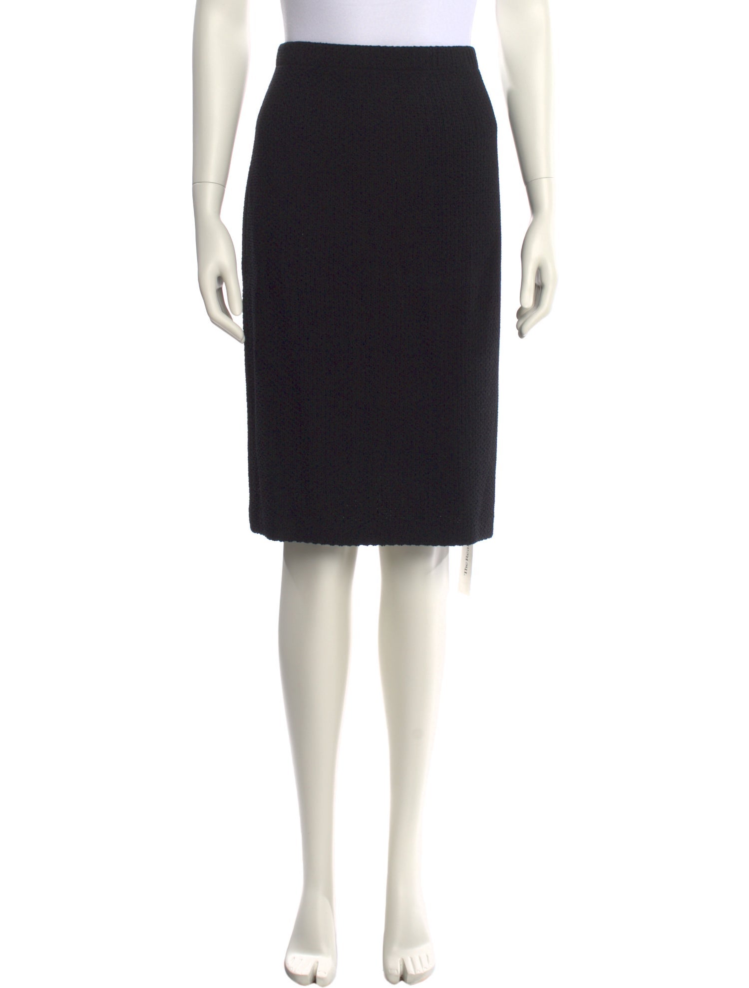 St. John Caviar Wool Knee-Length Skirt