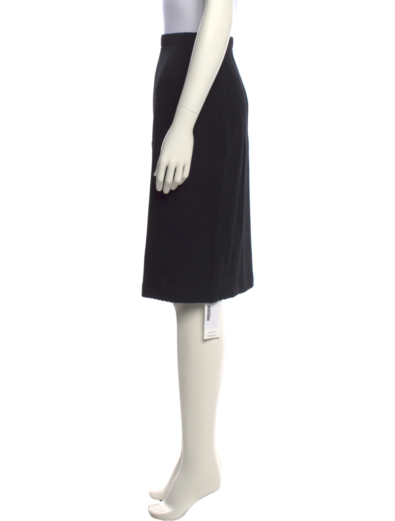 St. John Caviar Wool Knee-Length Skirt