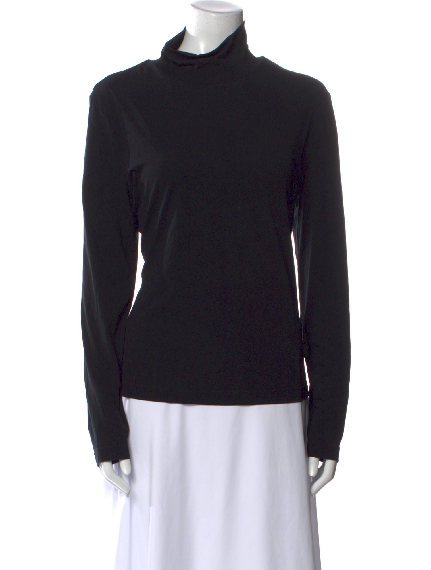 St. John Caviar Turtleneck Long Sleeve Sweatshirt