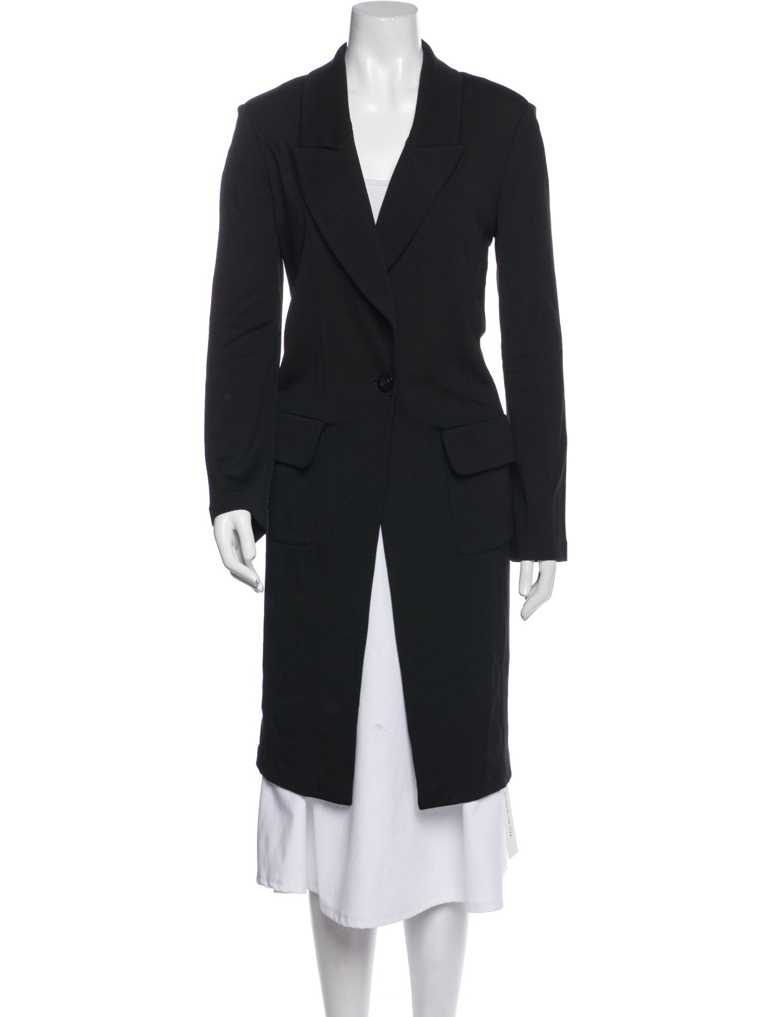 St. John Caviar Wool Trench Coat