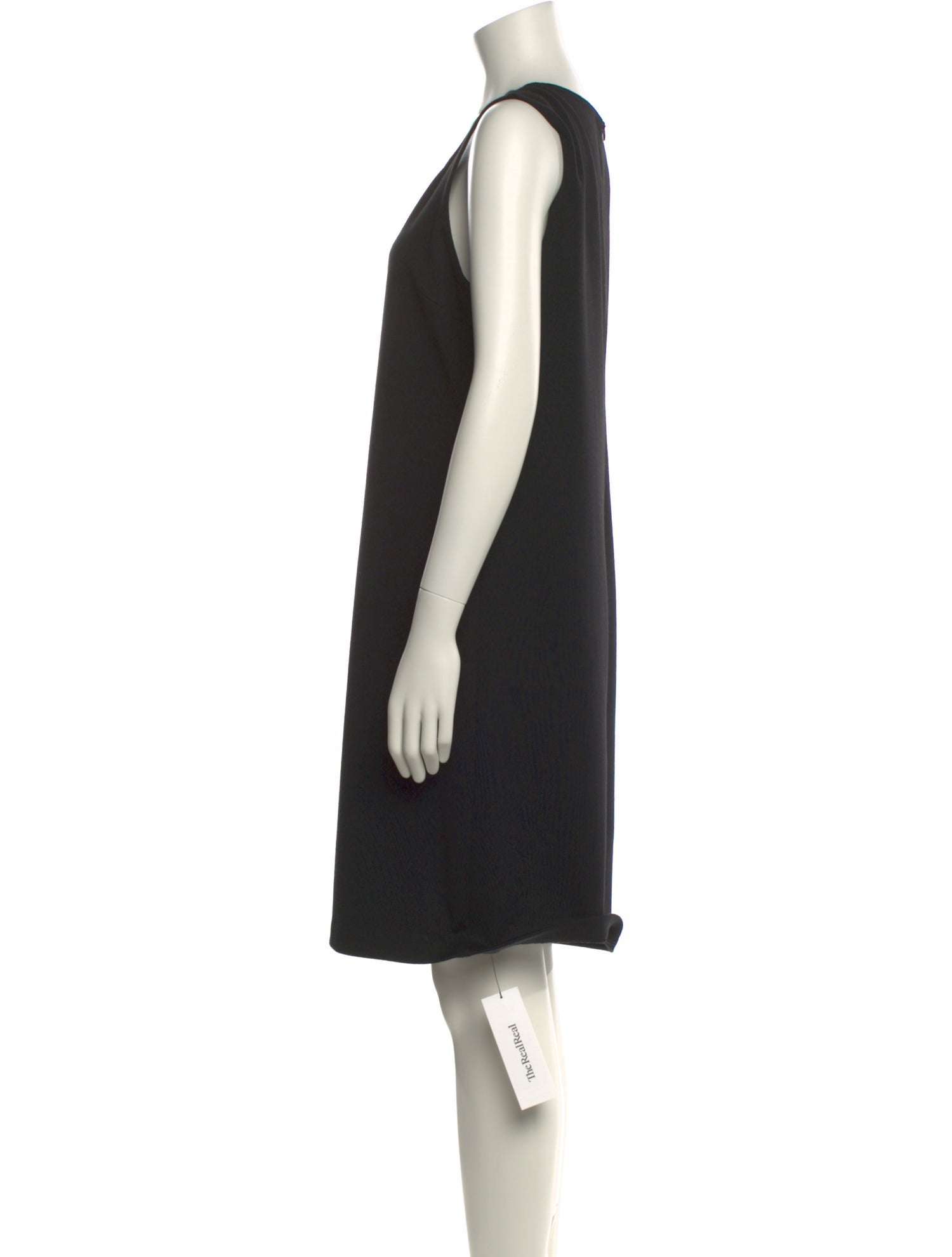 St. John Caviar Scoop Neck Knee-Length Dress