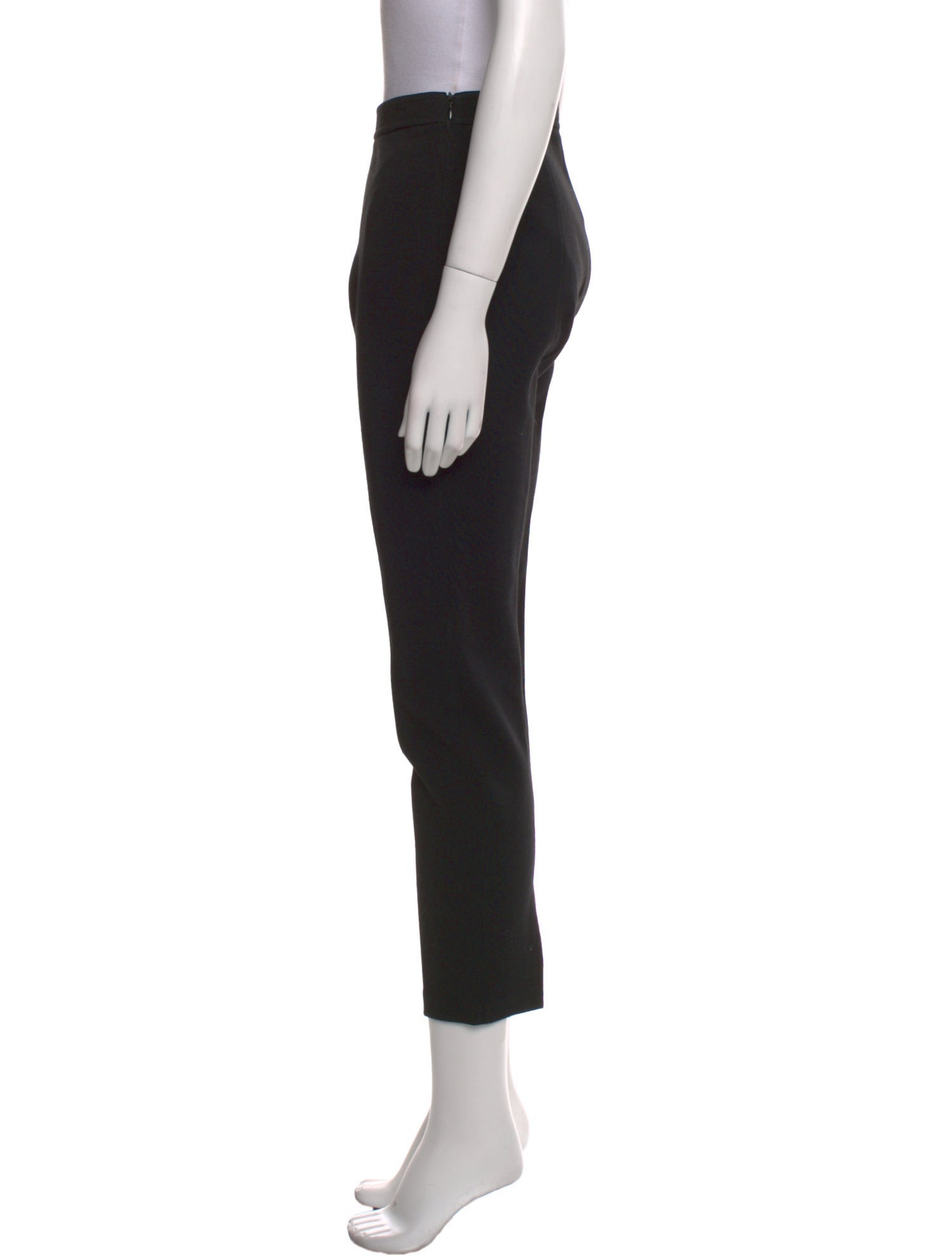 St. John Caviar Wool Straight Leg Pants