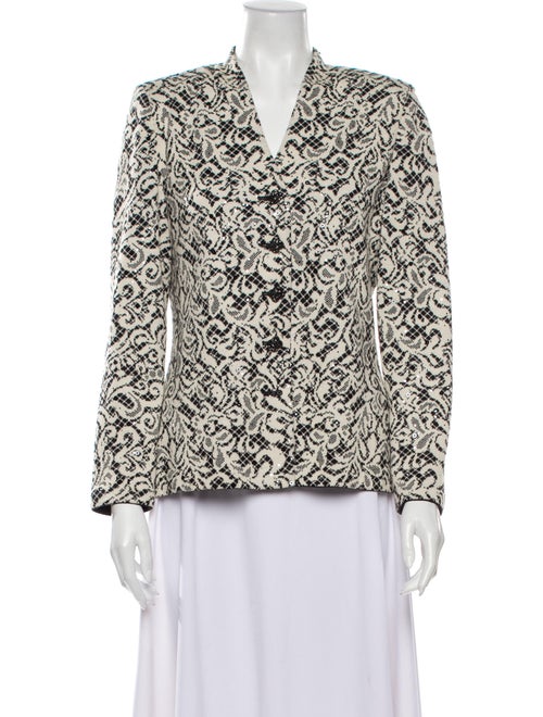 St John Evening Printed Evening Jacket Black