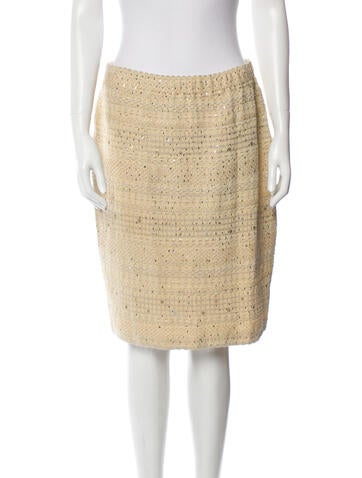 St. John Evening Skirts Tweed Pattern Knee-Length Skirt US 12 | XL
