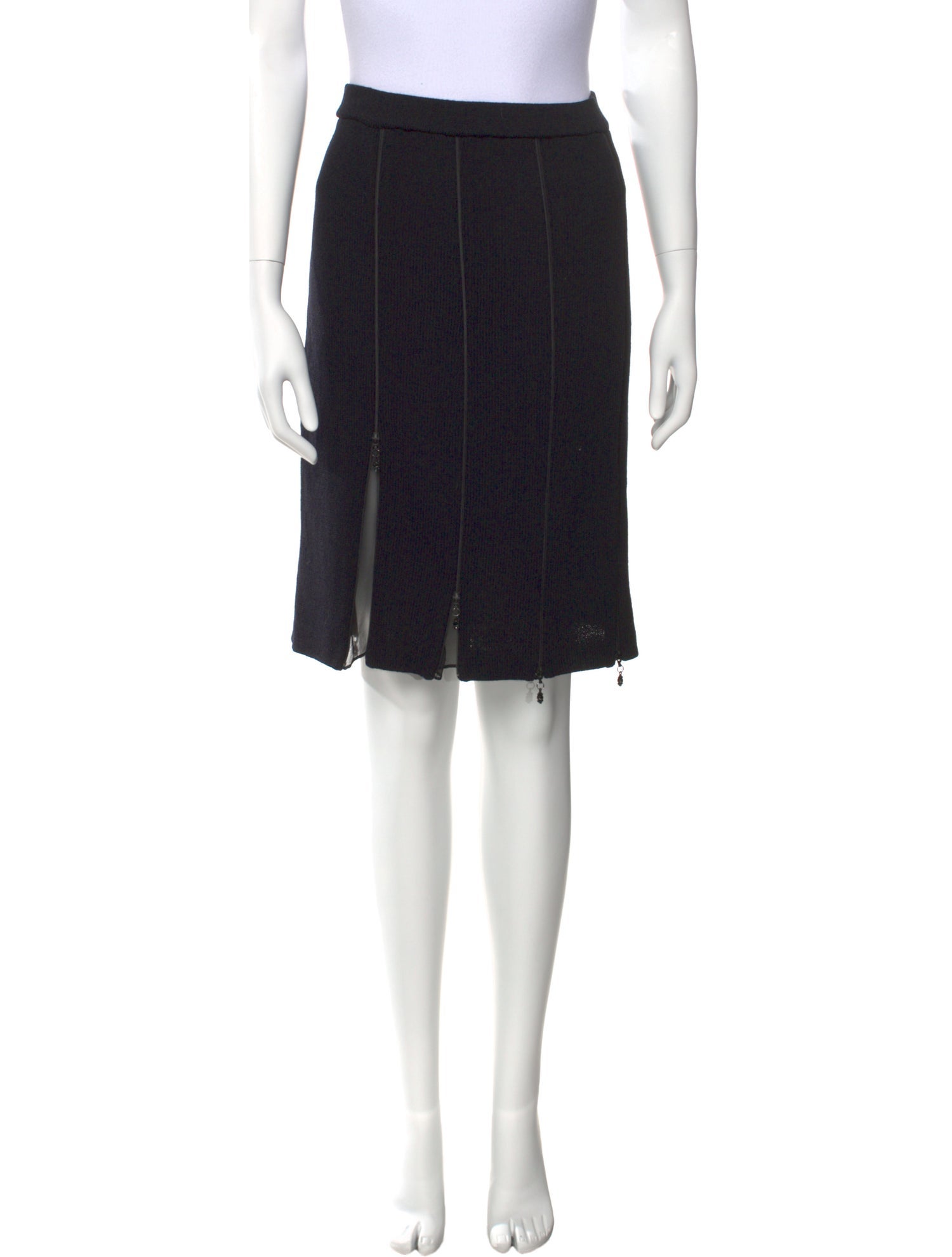 St. John Evening Crystal Embellishments Knee-Length Skirt