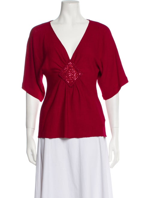 St. John Evening Plunge Neckline Sweater