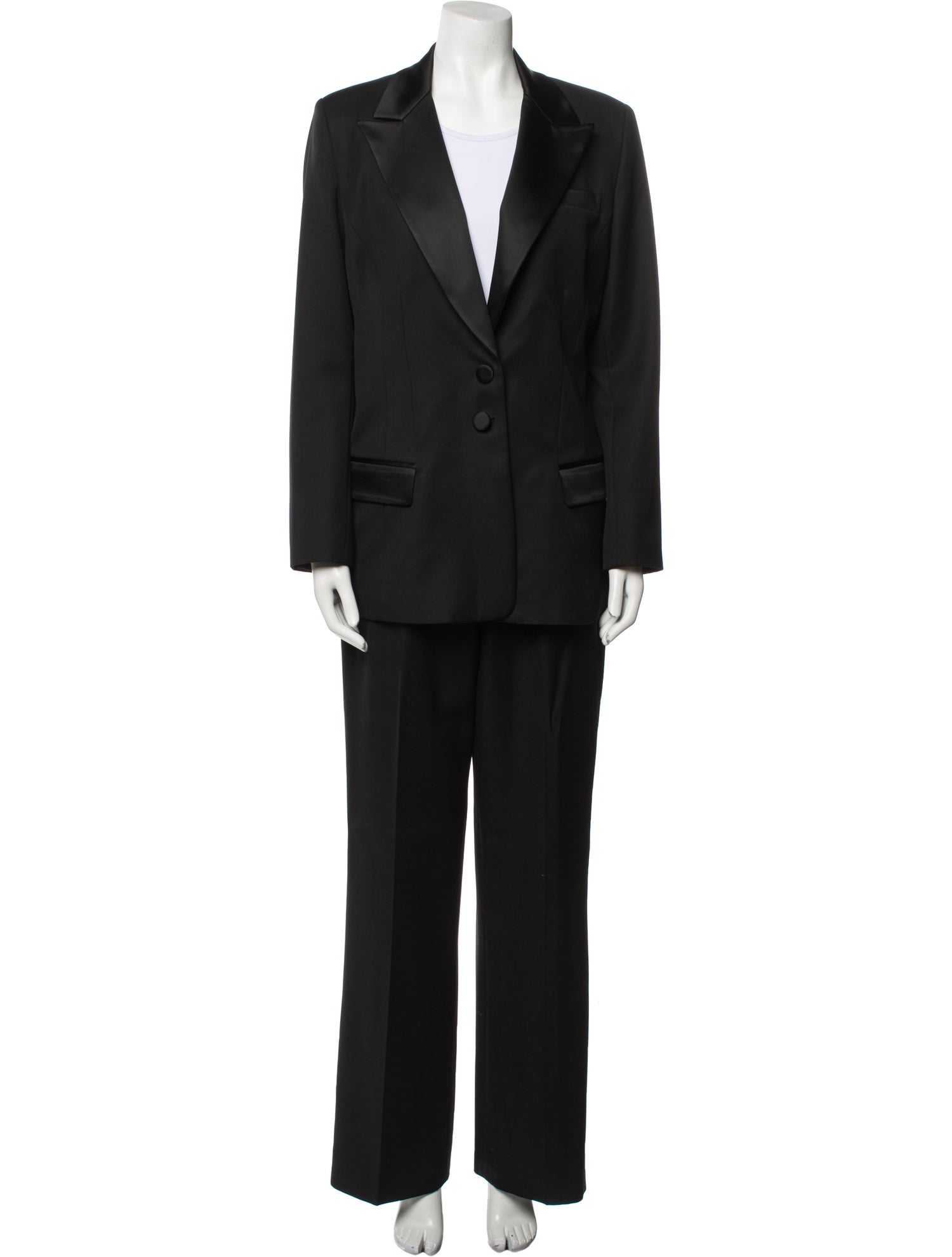 St. John Evening Wool Printed Pantsuit