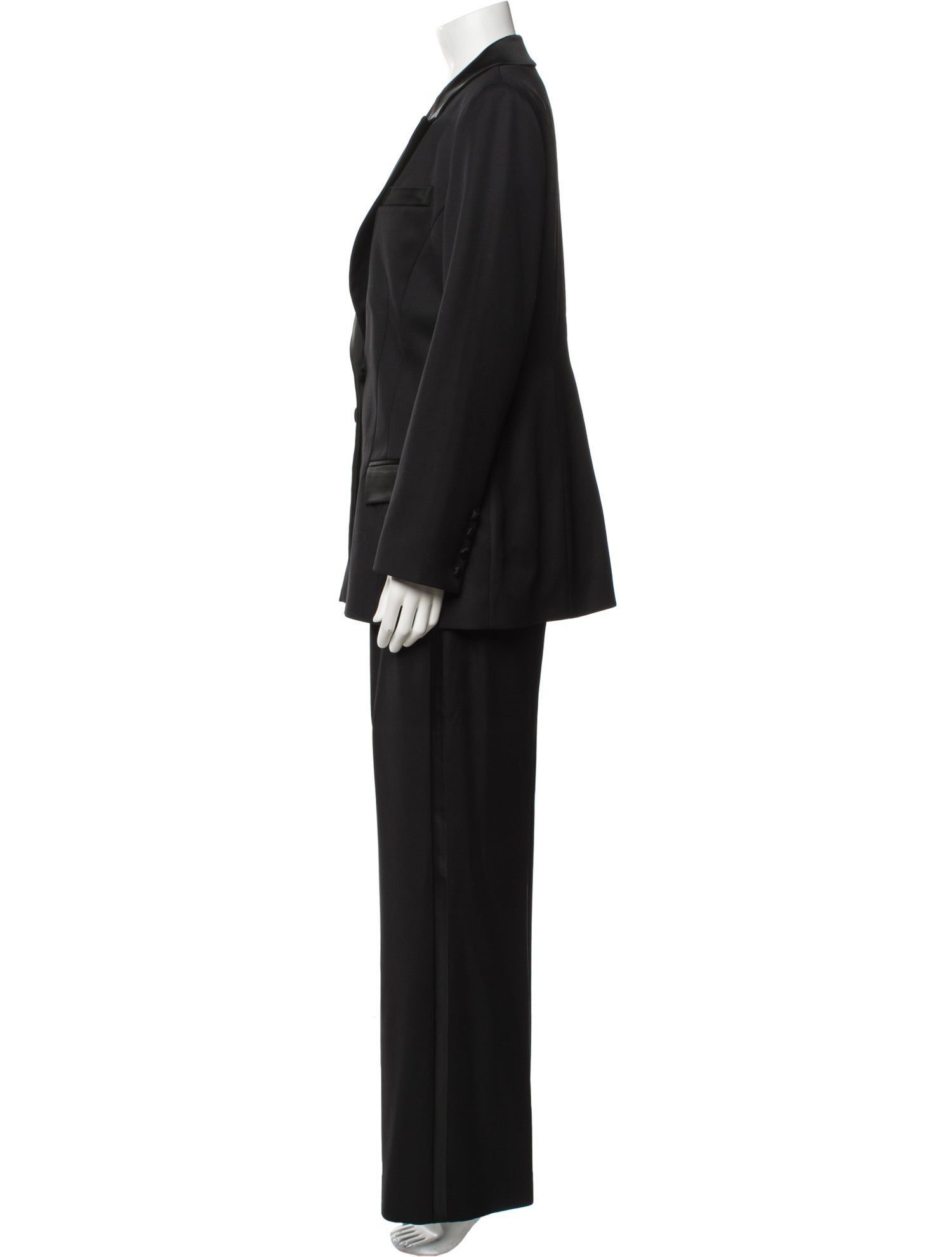 St. John Evening Wool Printed Pantsuit