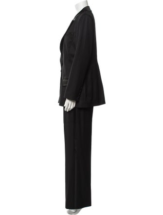 St. John Evening Wool Printed Pantsuit