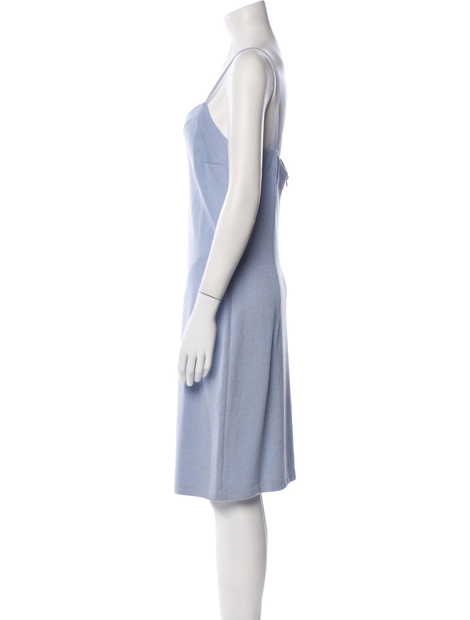 St. John Evening V-Neck Knee-Length Dress