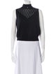 St. John Evening Wool Mock Neck Crop Top