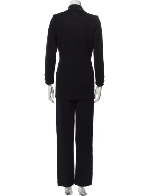 St. John Evening Wool Studded Accents Pantsuit
