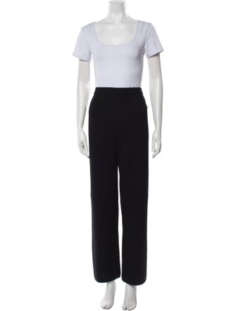 St. John Evening Wool Studded Accents Pantsuit