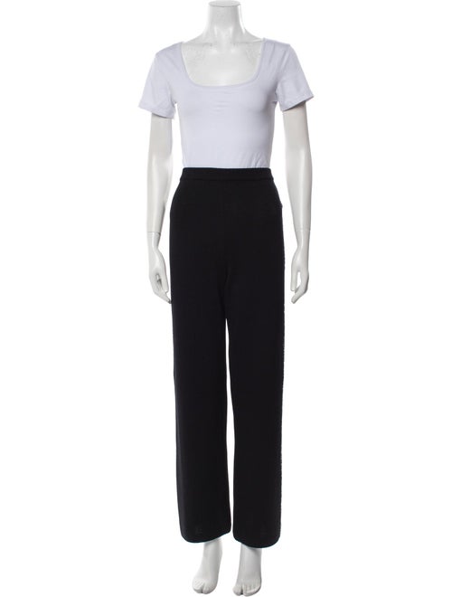 St. John Evening Wool Studded Accents Pantsuit