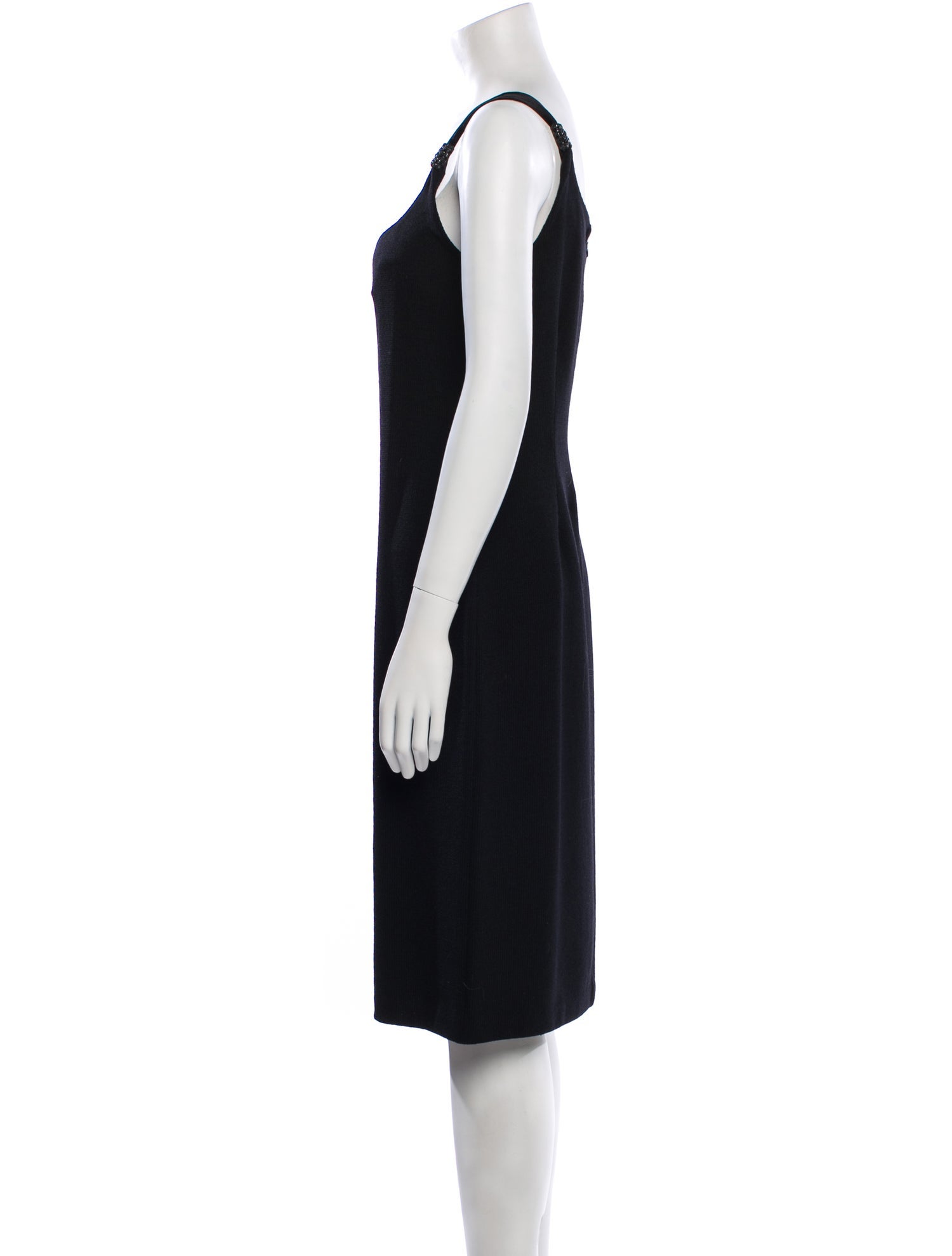 St. John Evening Scoop Neck Midi Length Dress