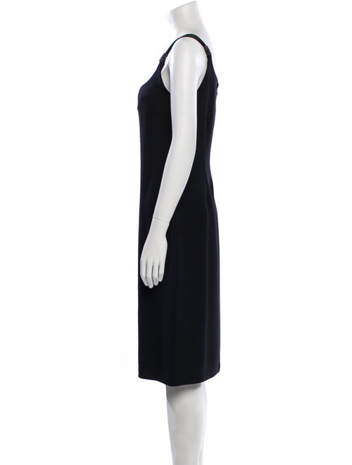 St. John Evening Scoop Neck Midi Length Dress