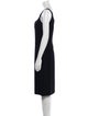 St. John Evening Scoop Neck Midi Length Dress