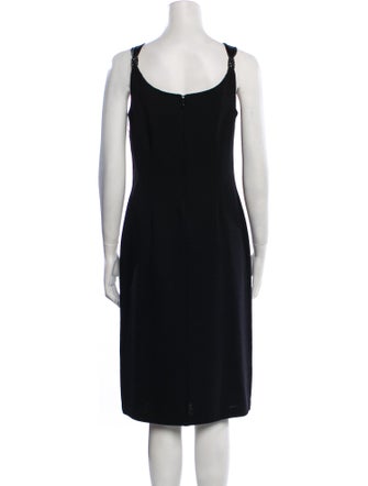 St. John Evening Scoop Neck Midi Length Dress