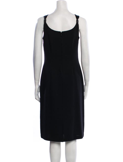 St. John Evening Scoop Neck Midi Length Dress