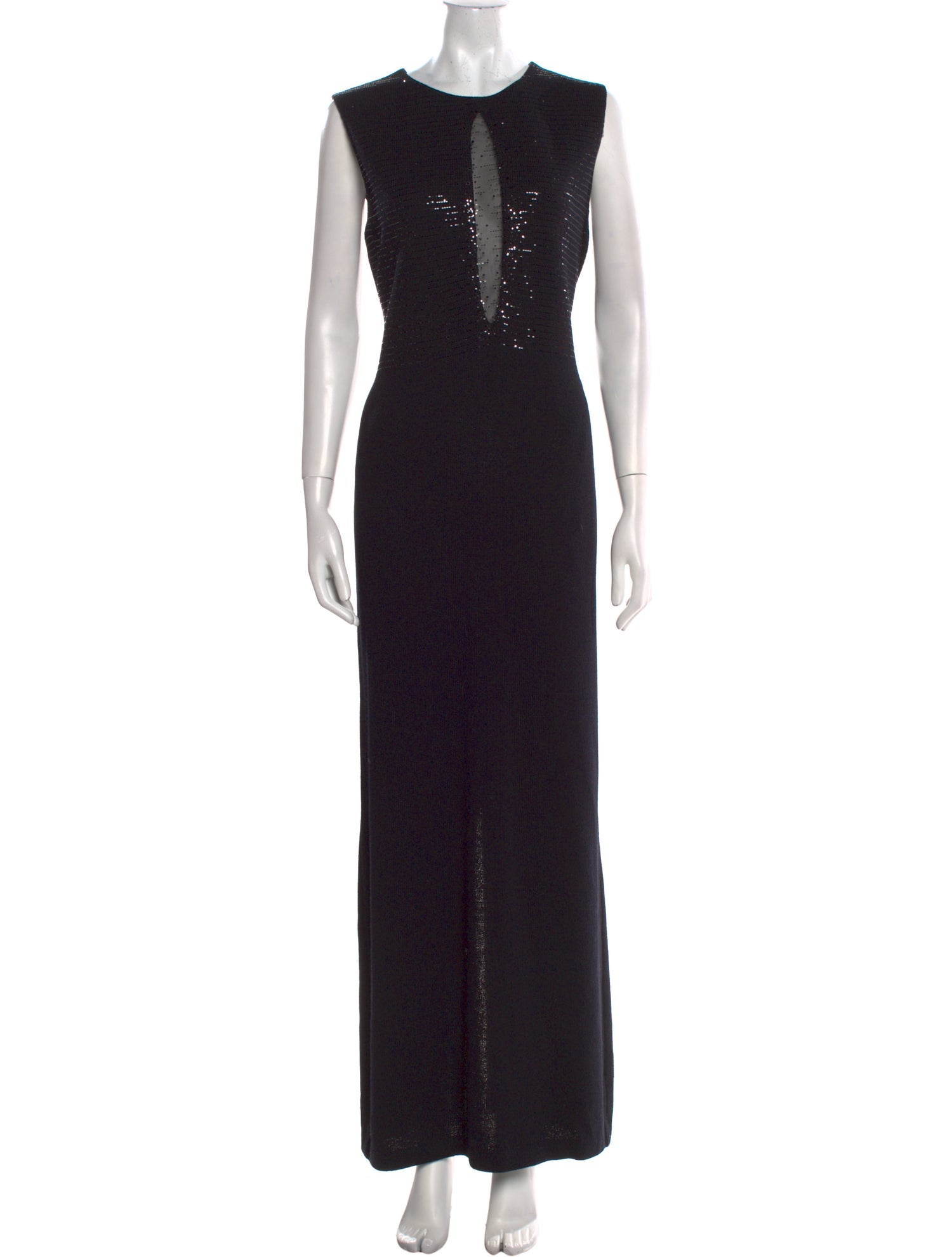 St. John Evening Crew Neck Long Dress