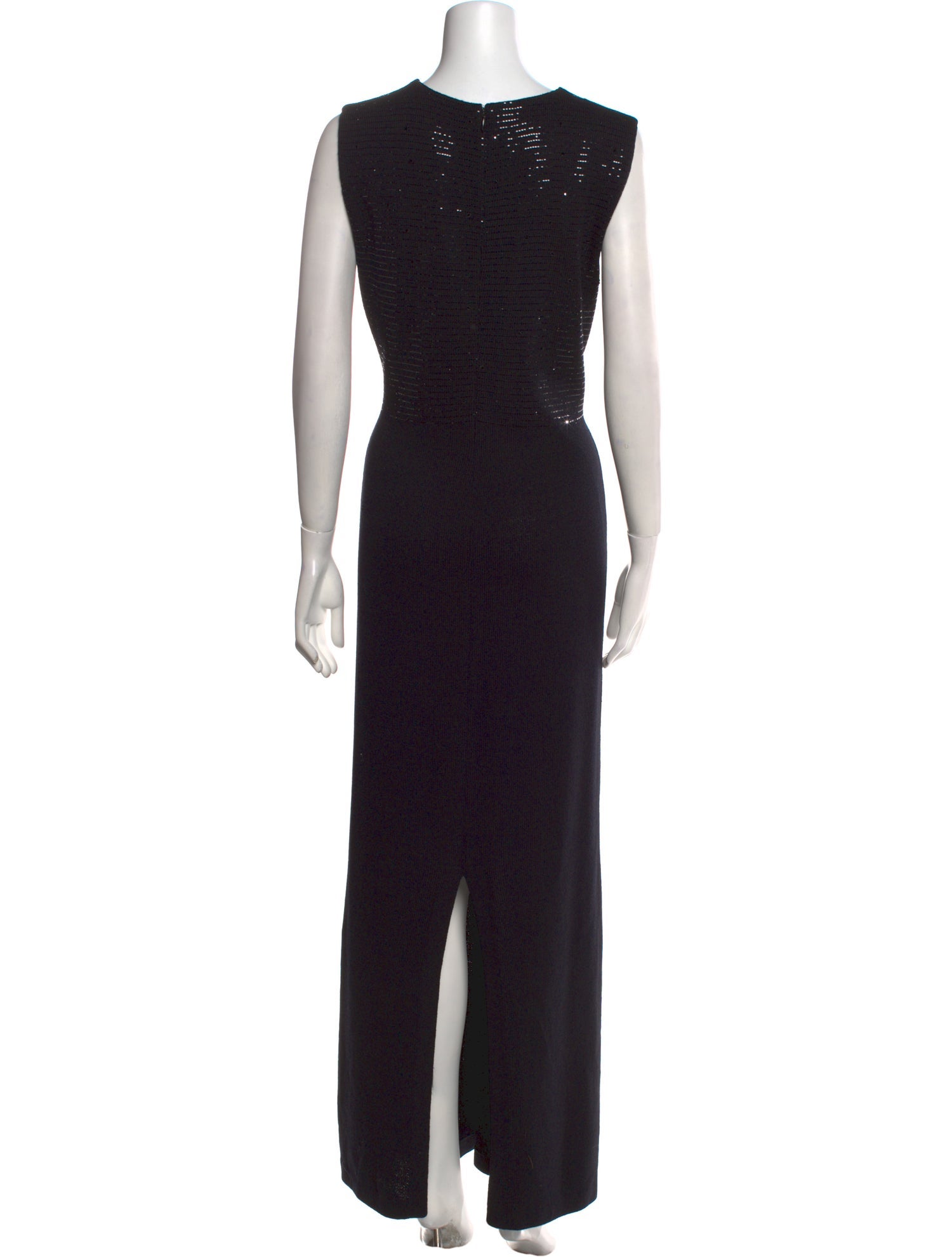 St. John Evening Crew Neck Long Dress