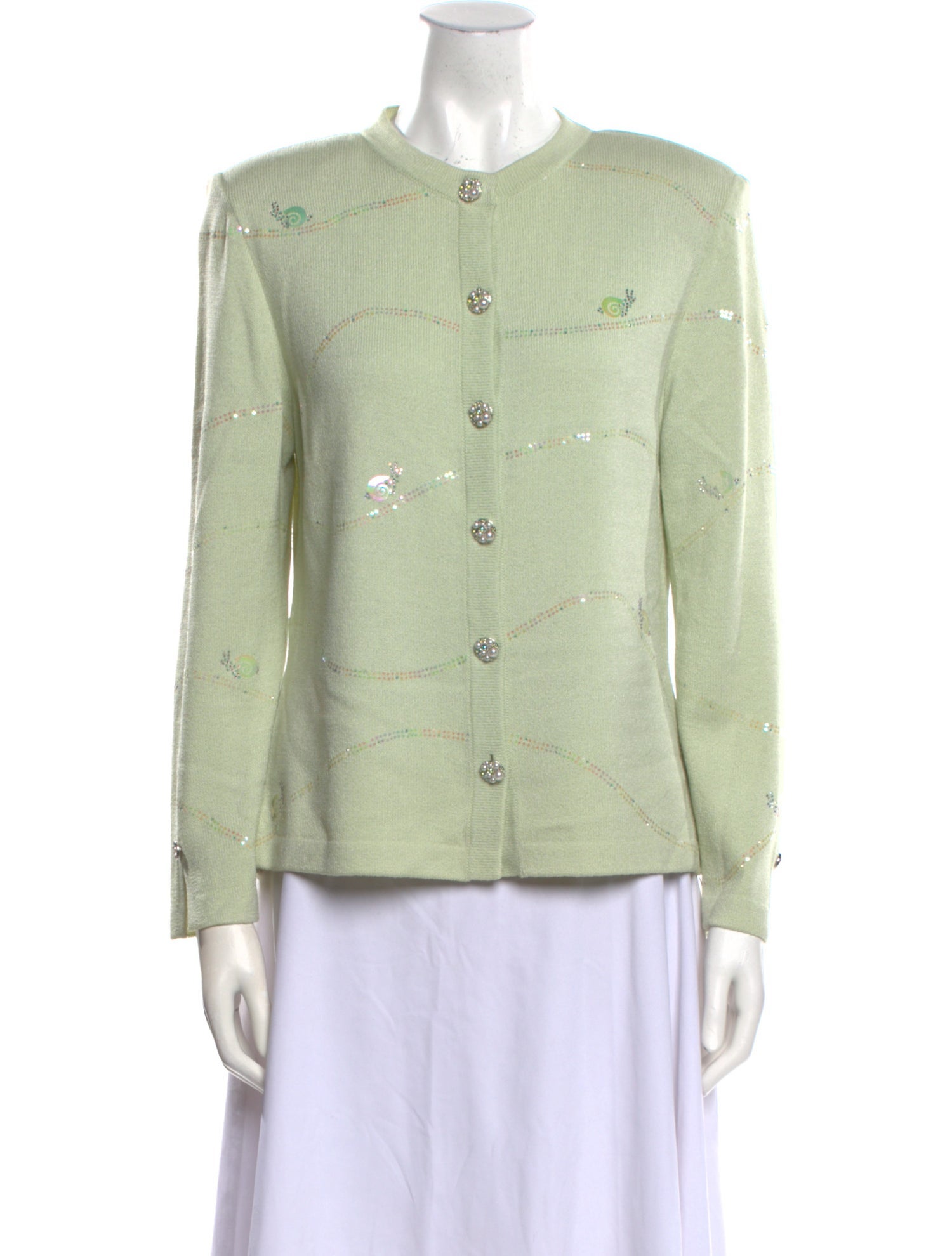 St. John Evening Wool Crew Neck Sweater