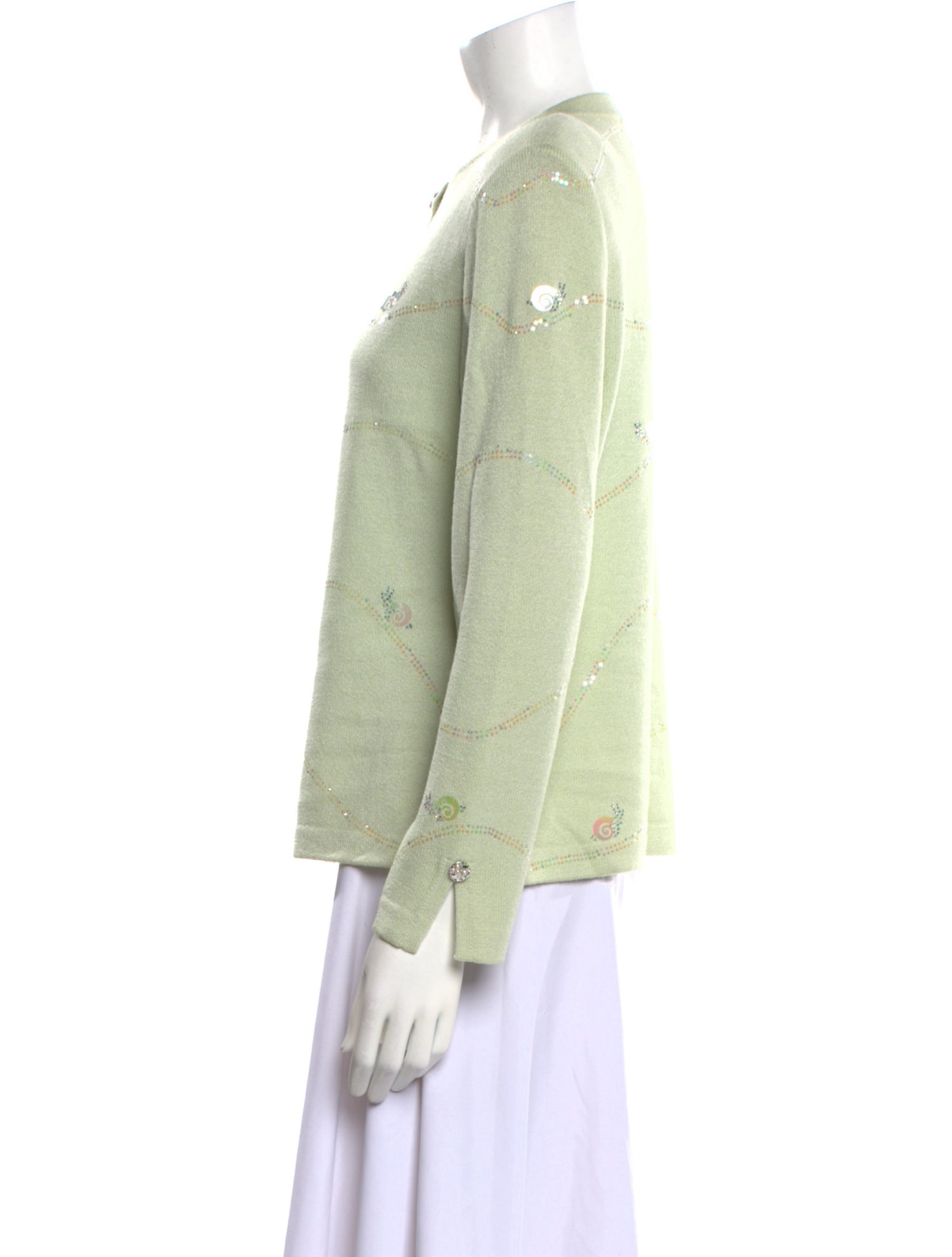 St. John Evening Wool Crew Neck Sweater