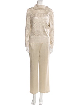 St. John Evening Printed Pant Set