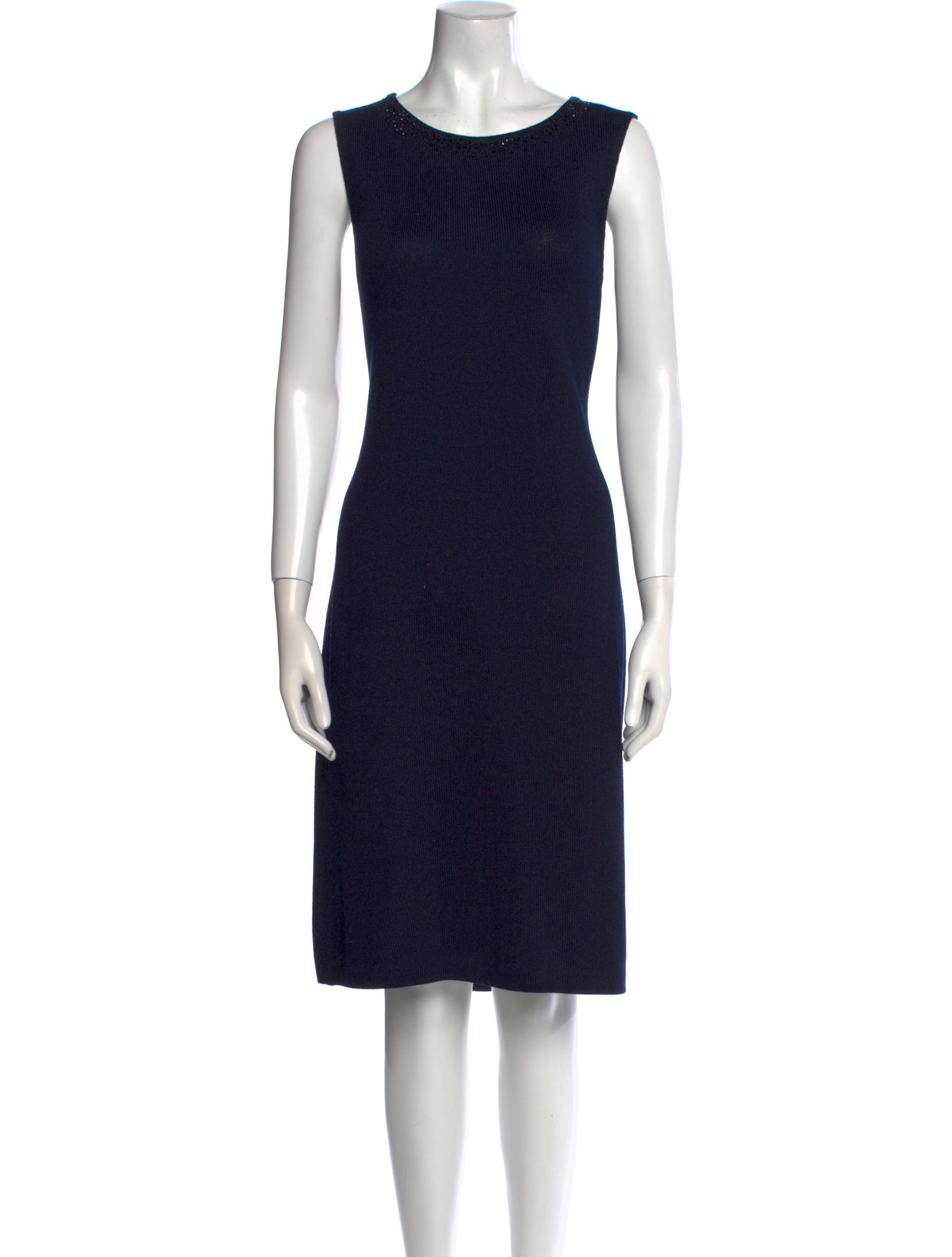 St. John Evening Scoop Neck Midi Length Dress