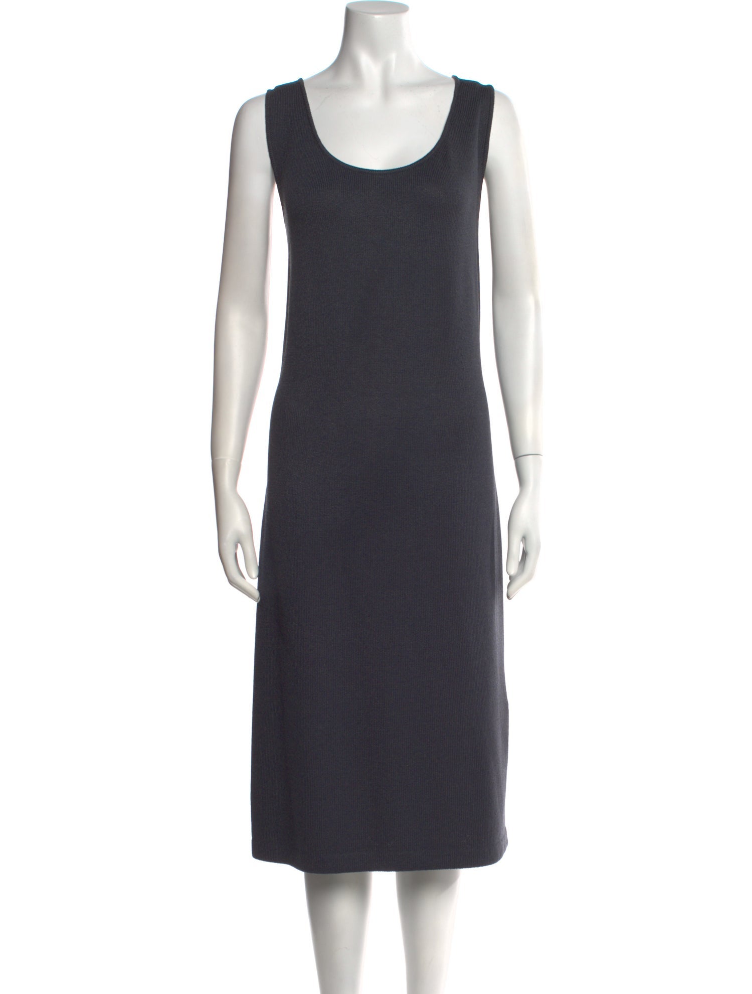 St. John Evening Scoop Neck Midi Length Dress