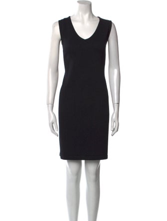 St. John Evening V-Neck Mini Dress