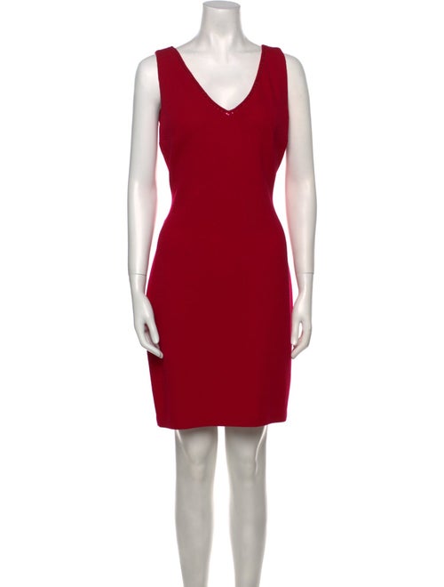 St. John Evening V-Neck Mini Dress