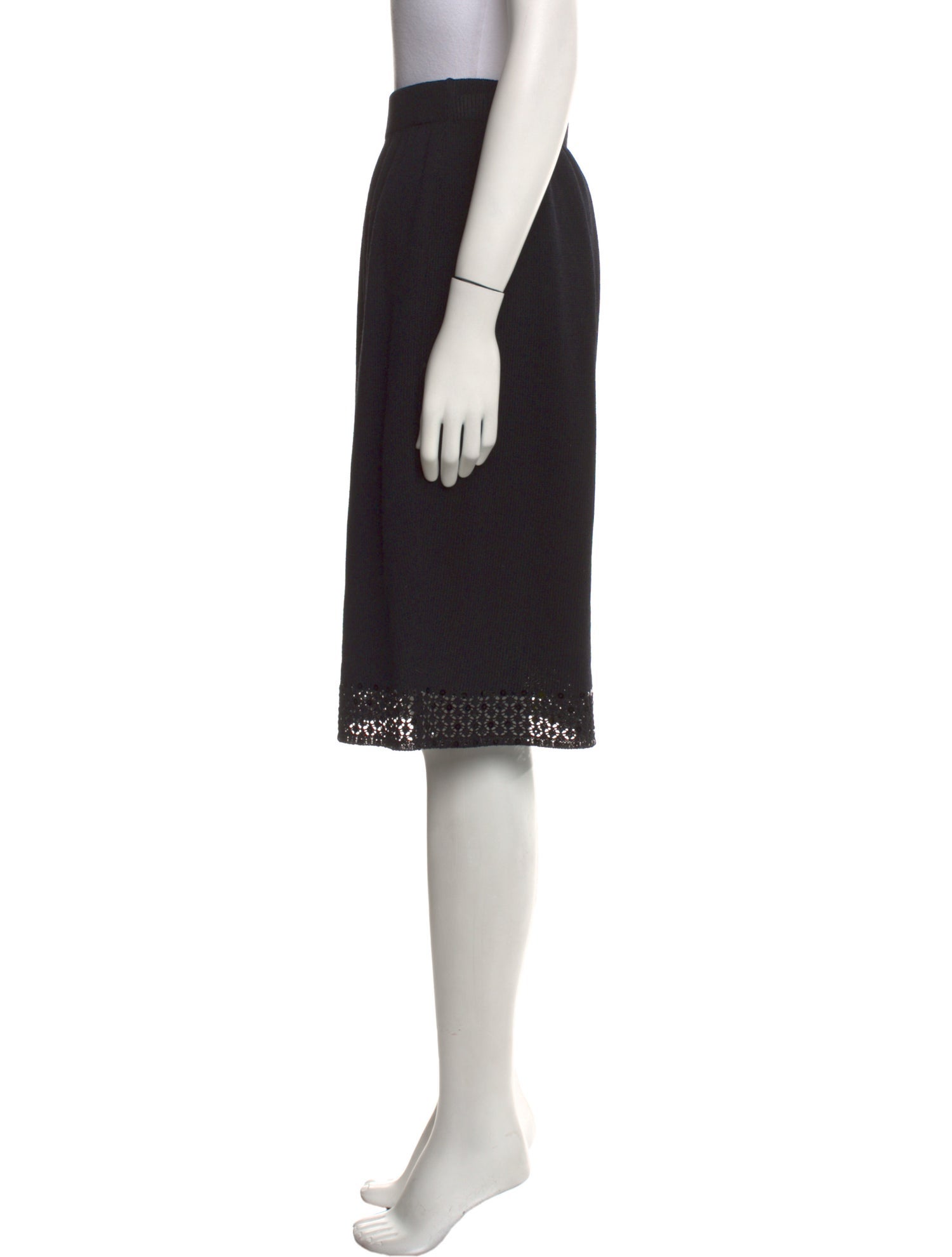 St. John Evening Wool Knee-Length Skirt