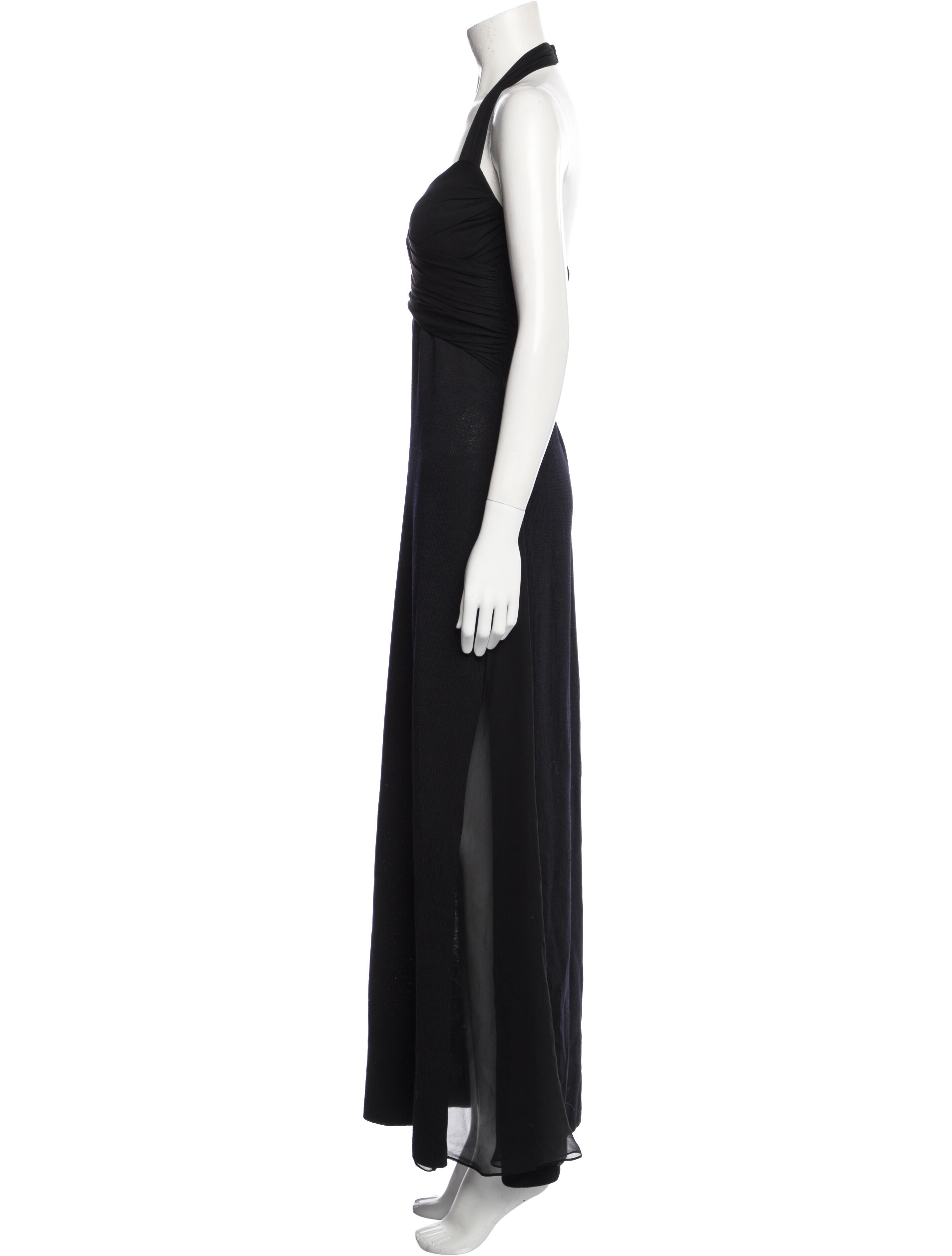 St. John Evening Halterneck Midi Length Dress