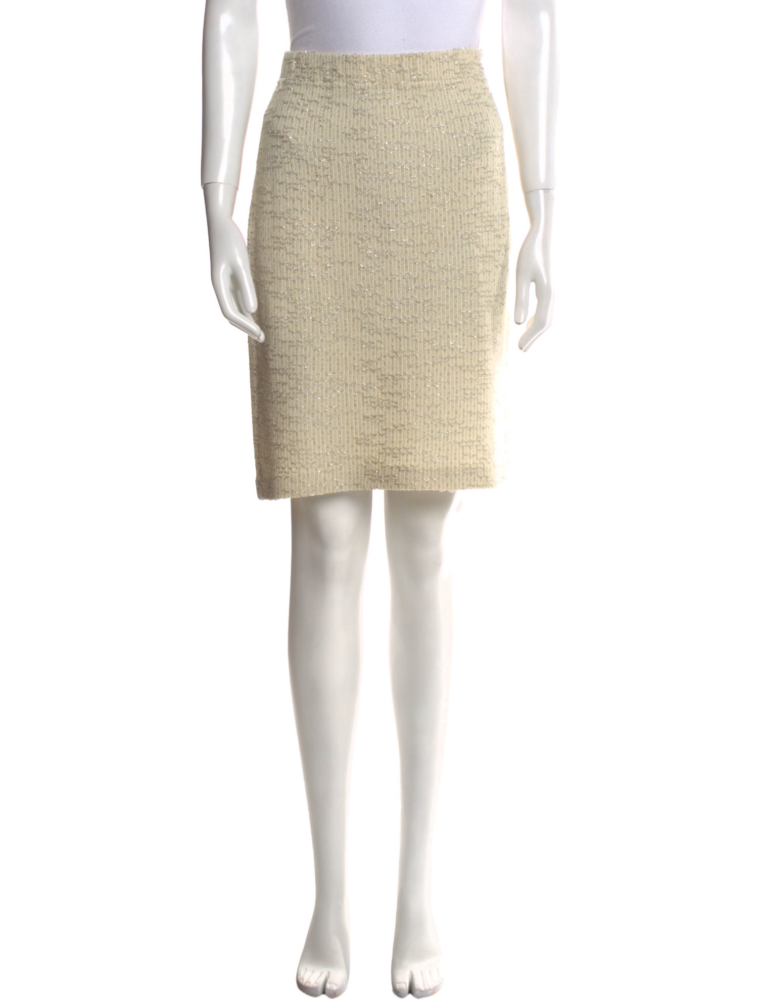 St. John Evening Wool Knee-Length Skirt