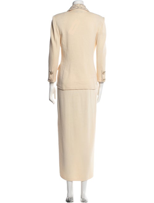 St. John Evening Wool Crystal Embellishments Skirt Set