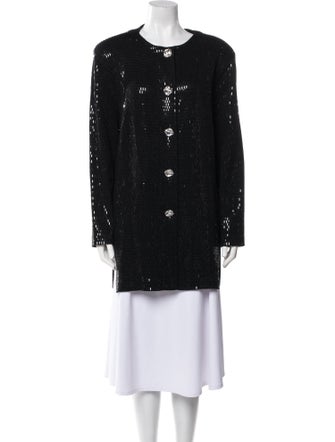 St. John Evening Sequin Embellishments Skirt Suit