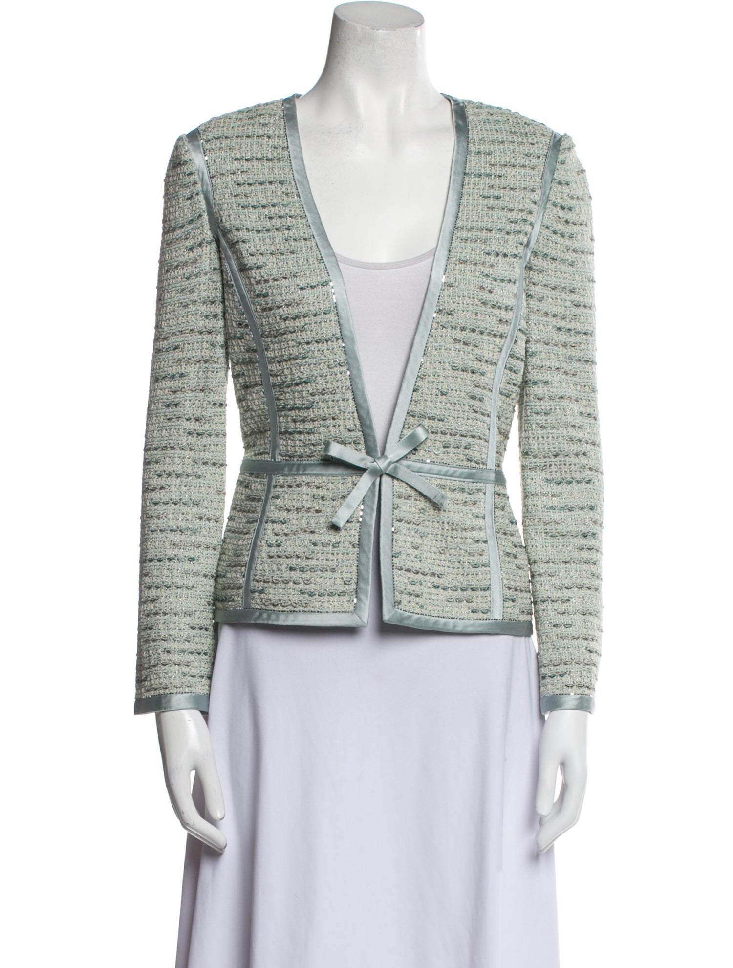St. John Evening Tweed Pattern Evening Jacket