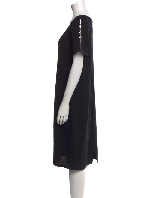 St. John Evening V-Neck Knee-Length Dress