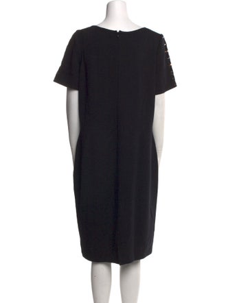 St. John Evening V-Neck Knee-Length Dress
