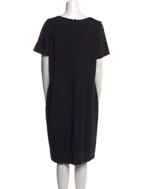 St. John Evening V-Neck Knee-Length Dress