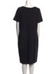 St. John Evening V-Neck Knee-Length Dress