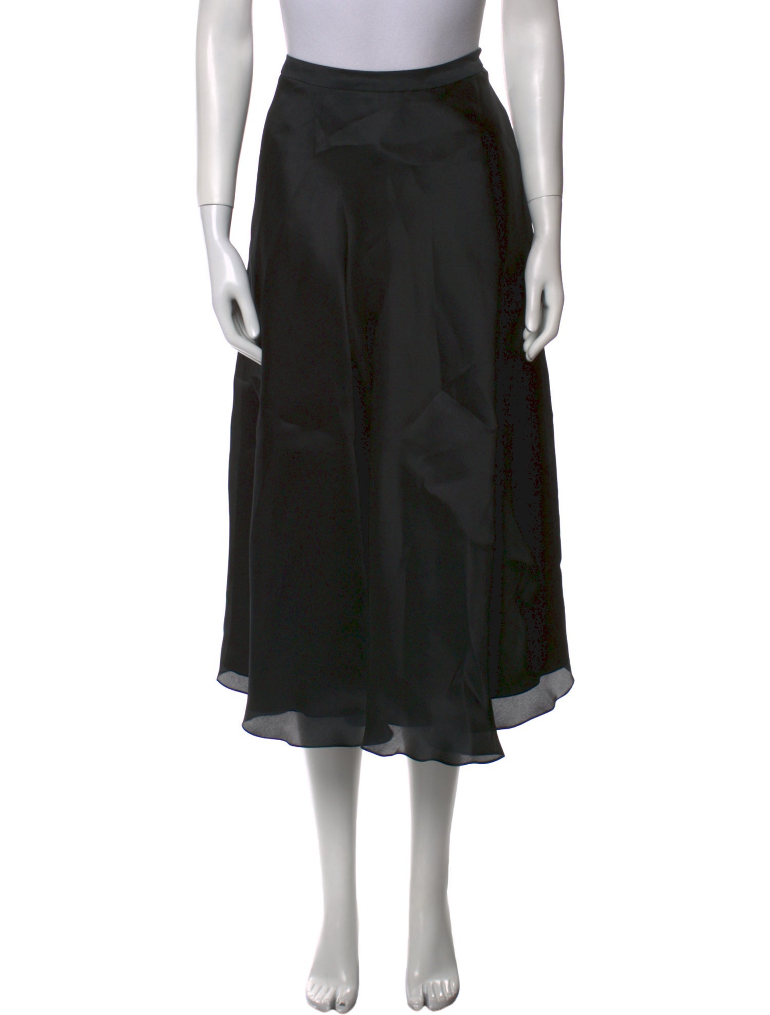 St. John Evening Silk Midi Length Skirt