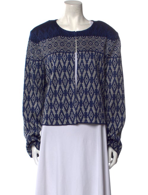 St. John Evening Printed Scoop Neck Sweater