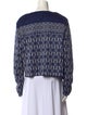 St. John Evening Printed Scoop Neck Sweater